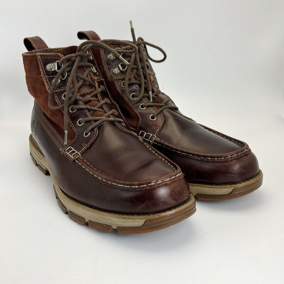 Timberland Pendleton Boots Mens Sz 13 Brown Leather Plaid Lining Hiking 9755R main image 3